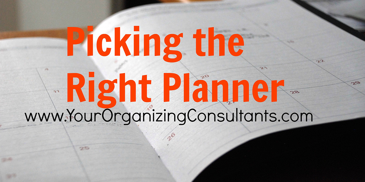 an open planner with text that reads, picking the right planner