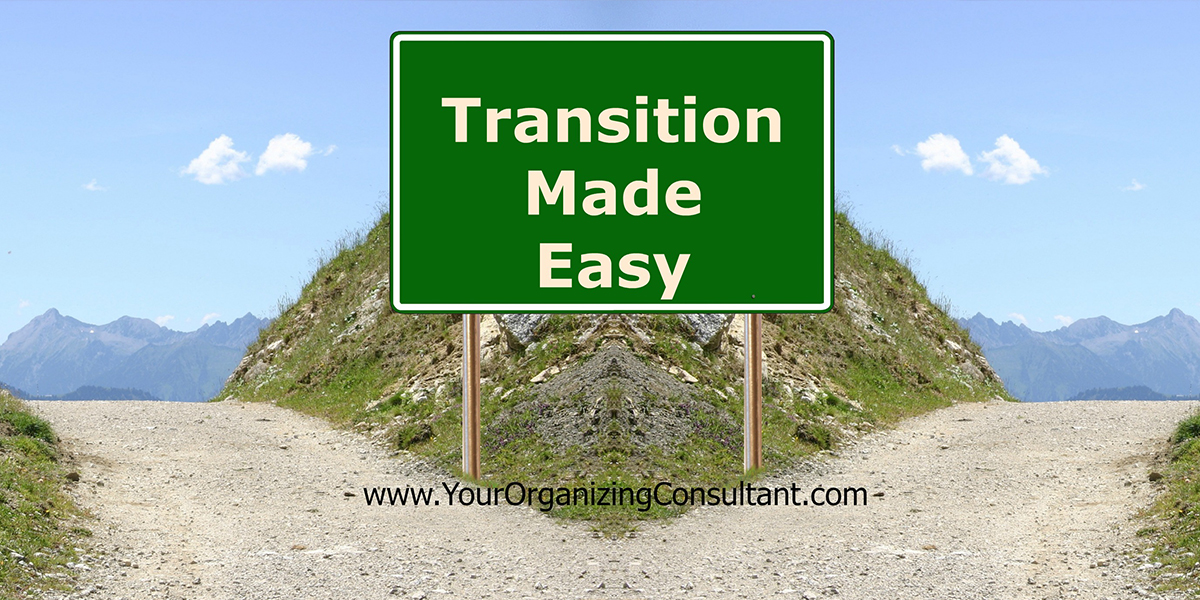 A cross roads with a sign that says transition made easy