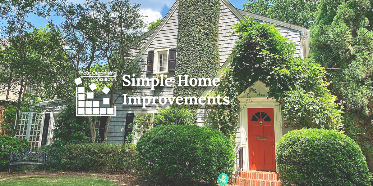 Image of a home with the text simple home improvements